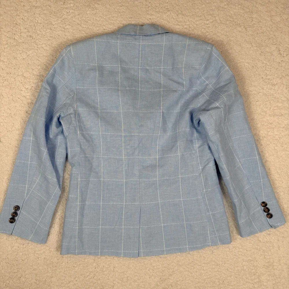 Brown Bowen & Company Youth 12-14 Linen Cotton Gentlemans Jacket Blue Blazer